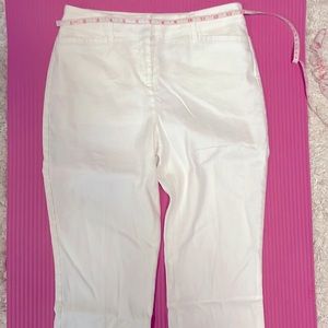 NWOT Express white linen pants